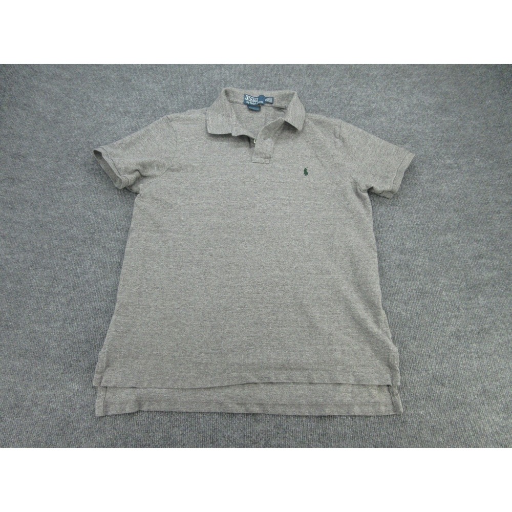 Polo Ralph Lauren Mens Polo Shirt Custom Fit Gray Short Sleeve Pony Logo XL